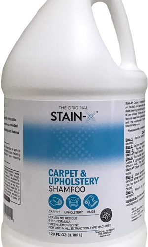 Stain-X Cleaner Carpet & Upholstery Shampoo for All Hot Water Extraction Machines (128 oz)