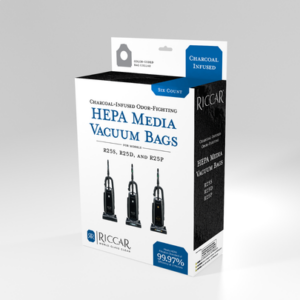 Riccar Charcoal-Lined HEPA Media Bags For R25 Series, 6 Pk.